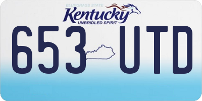 KY license plate 653UTD