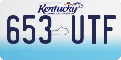 KY license plate 653UTF