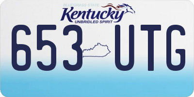 KY license plate 653UTG