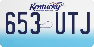 KY license plate 653UTJ