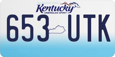 KY license plate 653UTK