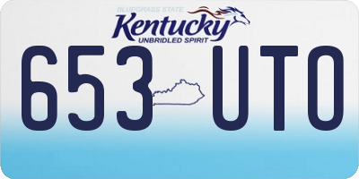 KY license plate 653UTO