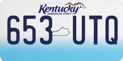 KY license plate 653UTQ