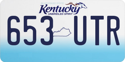 KY license plate 653UTR