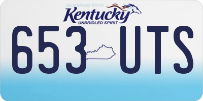 KY license plate 653UTS