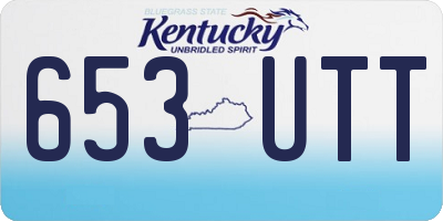 KY license plate 653UTT