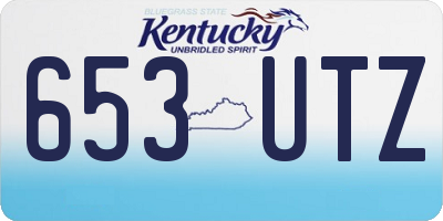KY license plate 653UTZ