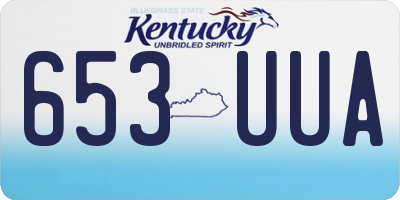 KY license plate 653UUA