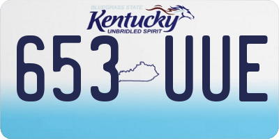 KY license plate 653UUE