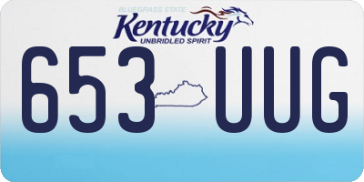 KY license plate 653UUG