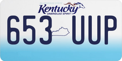 KY license plate 653UUP