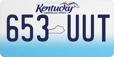 KY license plate 653UUT