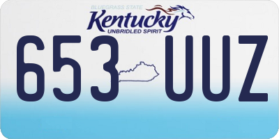 KY license plate 653UUZ