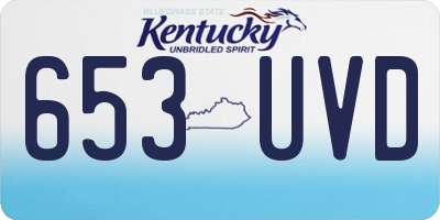 KY license plate 653UVD