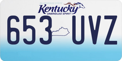 KY license plate 653UVZ