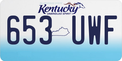 KY license plate 653UWF