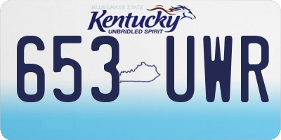 KY license plate 653UWR