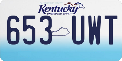 KY license plate 653UWT