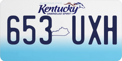 KY license plate 653UXH