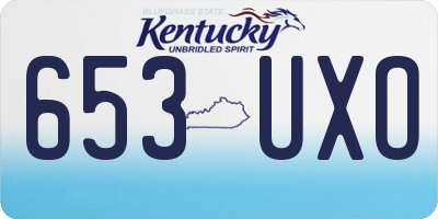 KY license plate 653UXO