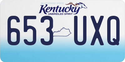 KY license plate 653UXQ