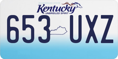 KY license plate 653UXZ