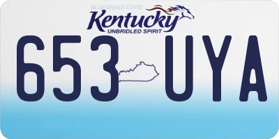 KY license plate 653UYA