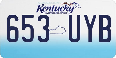 KY license plate 653UYB