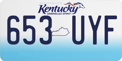 KY license plate 653UYF
