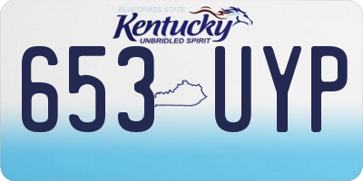 KY license plate 653UYP