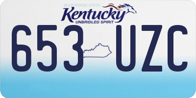 KY license plate 653UZC