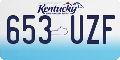 KY license plate 653UZF
