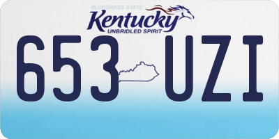 KY license plate 653UZI