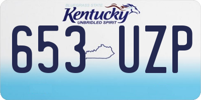 KY license plate 653UZP