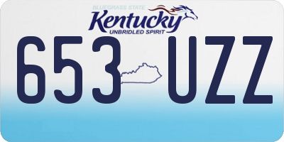 KY license plate 653UZZ