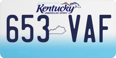 KY license plate 653VAF