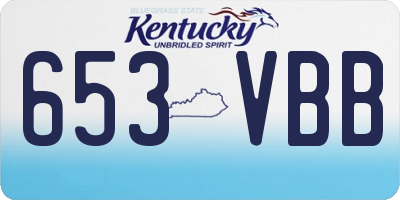 KY license plate 653VBB