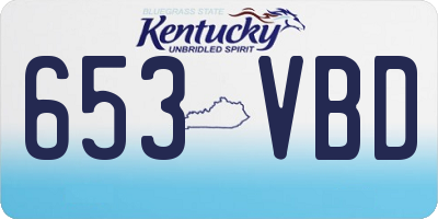 KY license plate 653VBD