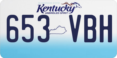 KY license plate 653VBH