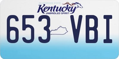KY license plate 653VBI