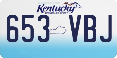 KY license plate 653VBJ