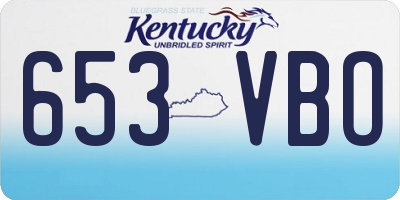 KY license plate 653VBO