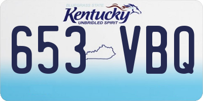 KY license plate 653VBQ