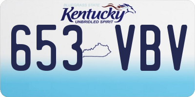 KY license plate 653VBV