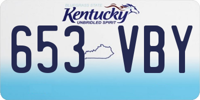 KY license plate 653VBY