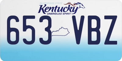 KY license plate 653VBZ