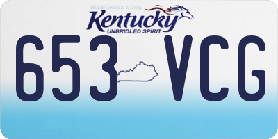 KY license plate 653VCG