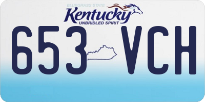 KY license plate 653VCH