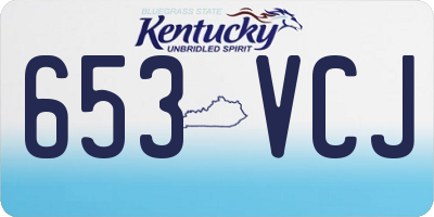 KY license plate 653VCJ