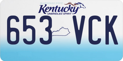 KY license plate 653VCK